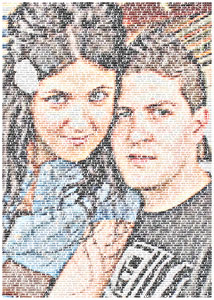 Regalo: Un FotoTexto En un lienzo y enmarcado en aluminio para alguien de el ejido